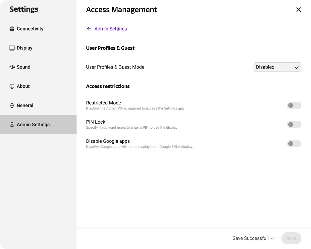 i3Connect Settings - Access Management - Disable Google apps.png